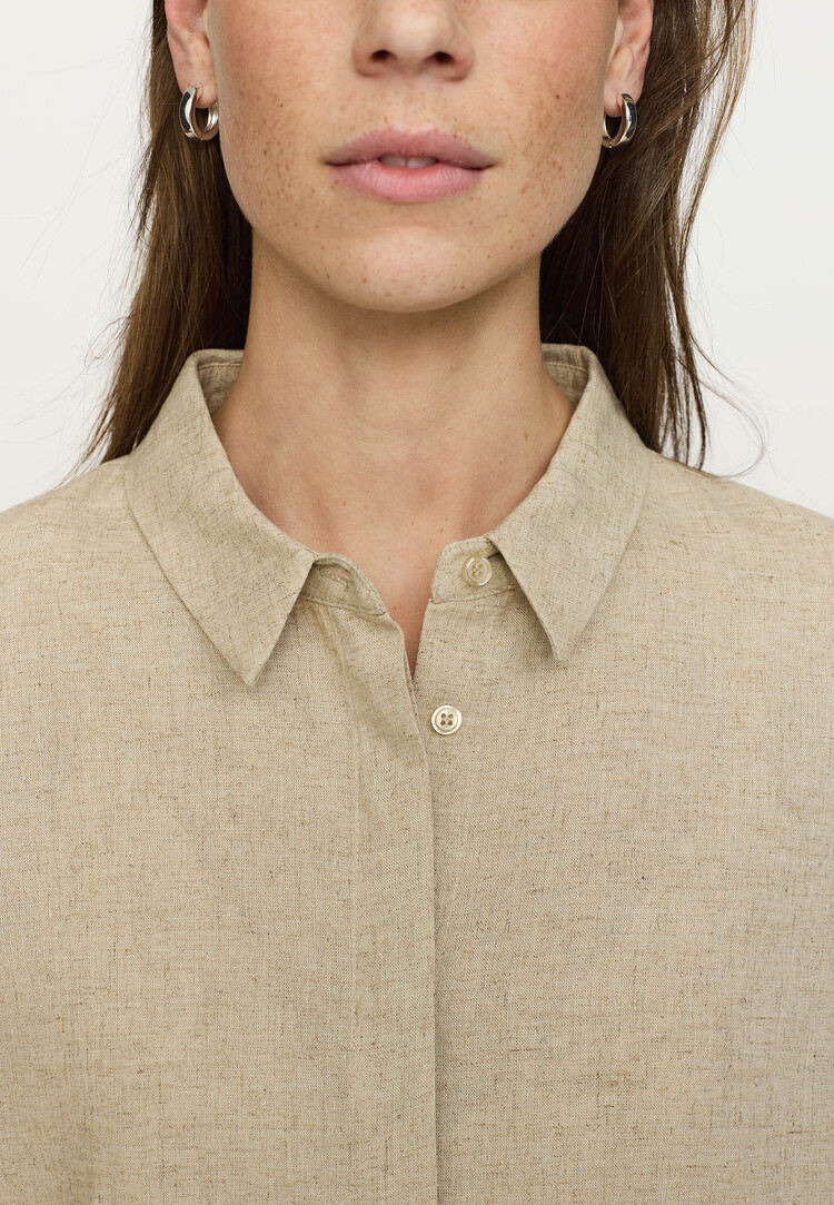 Soft Rebels Yindi Freedom SS Shirt Ecru Melange