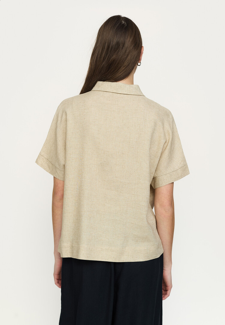 Soft Rebels Yindi Freedom SS Shirt Ecru Melange