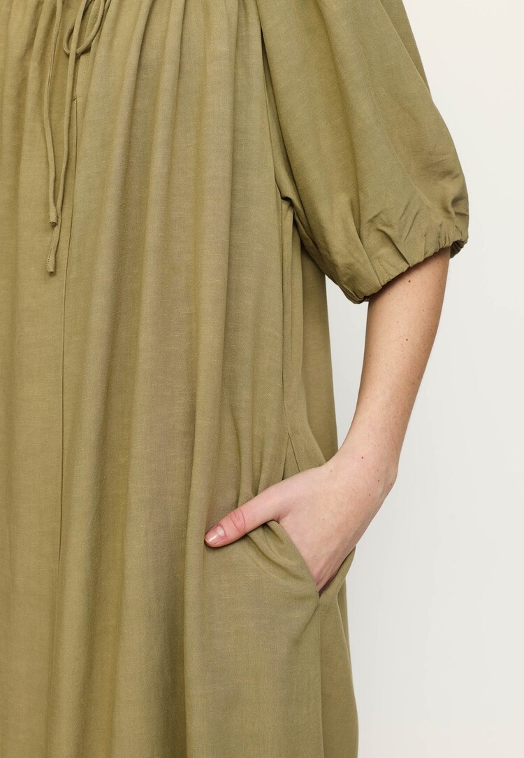 Soft Rebels Dale Midi Dress Covert Green