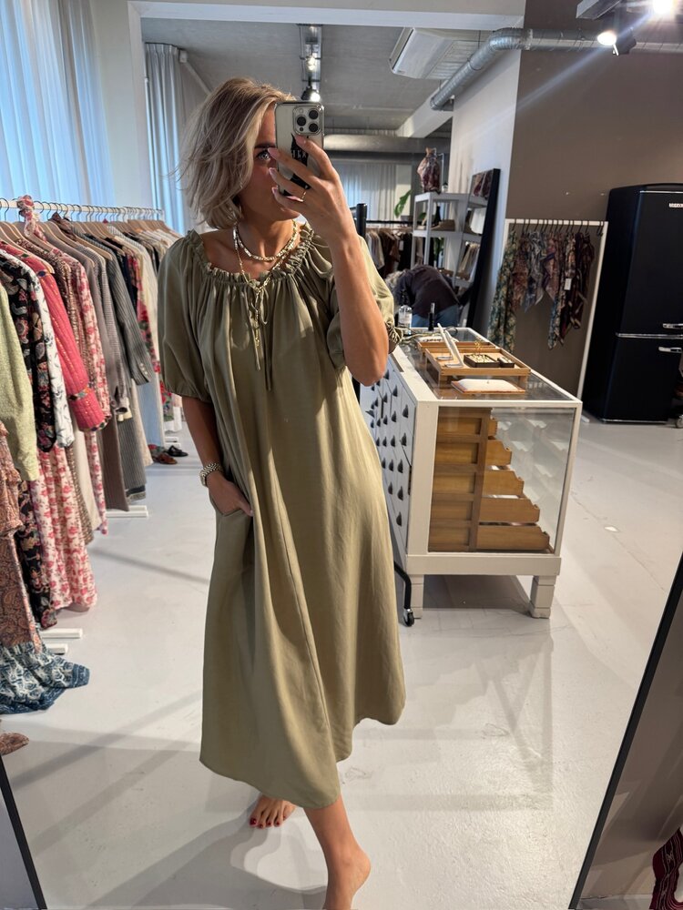 Soft Rebels Dale Midi Dress Covert Green