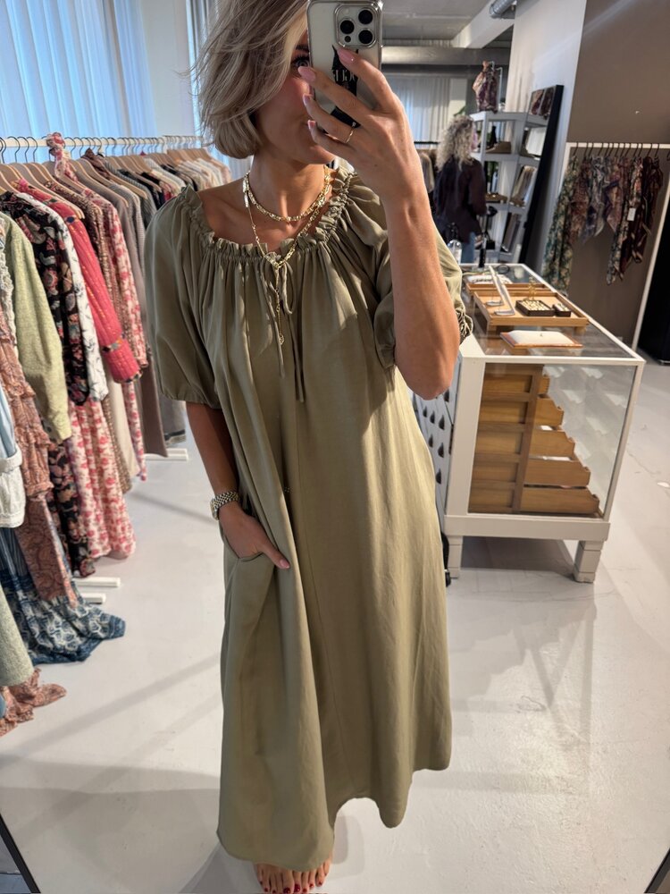 Soft Rebels Dale Midi Dress Covert Green