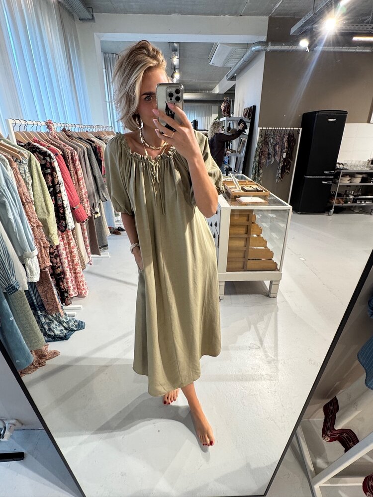 Soft Rebels Dale Midi Dress Covert Green