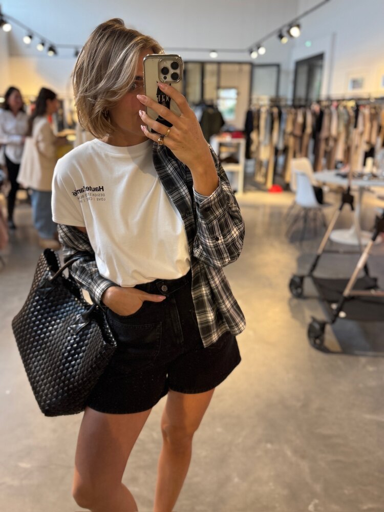 Haute L'Amitié Flip Waist Shorts Black