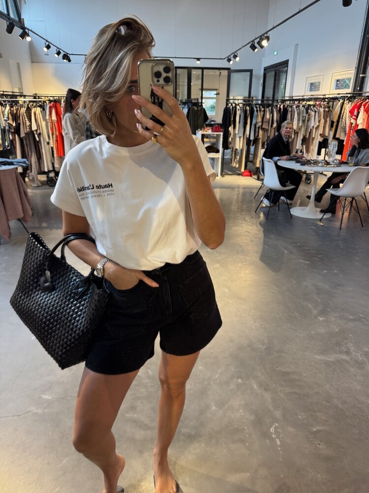 Haute L'Amitié Flip Waist Shorts Black