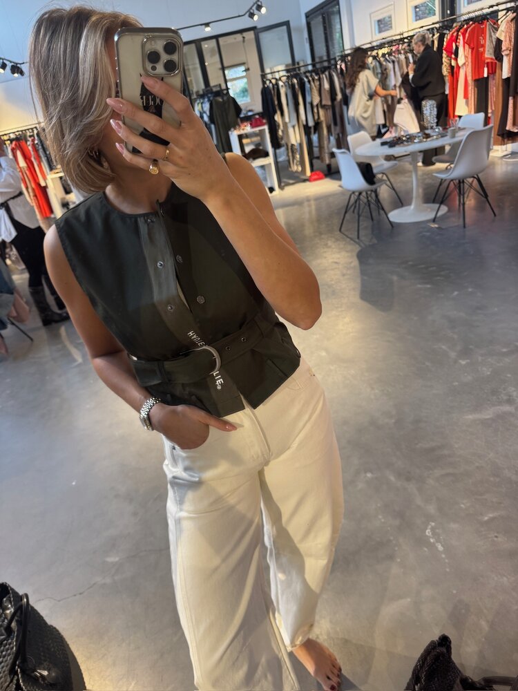 Haute L'Amitié Enya Belt Vest Army