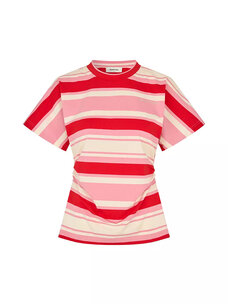 Modström UrbanMD Stripe T-Shirt Hibiscus Peach Stripe