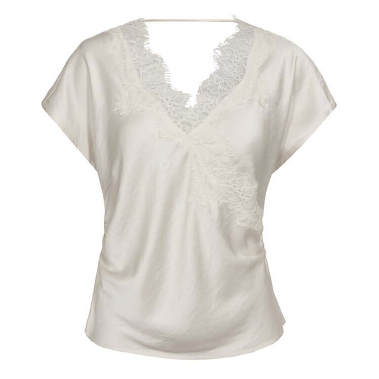 Co'Couture IdunCC Lace SS Blouse off White