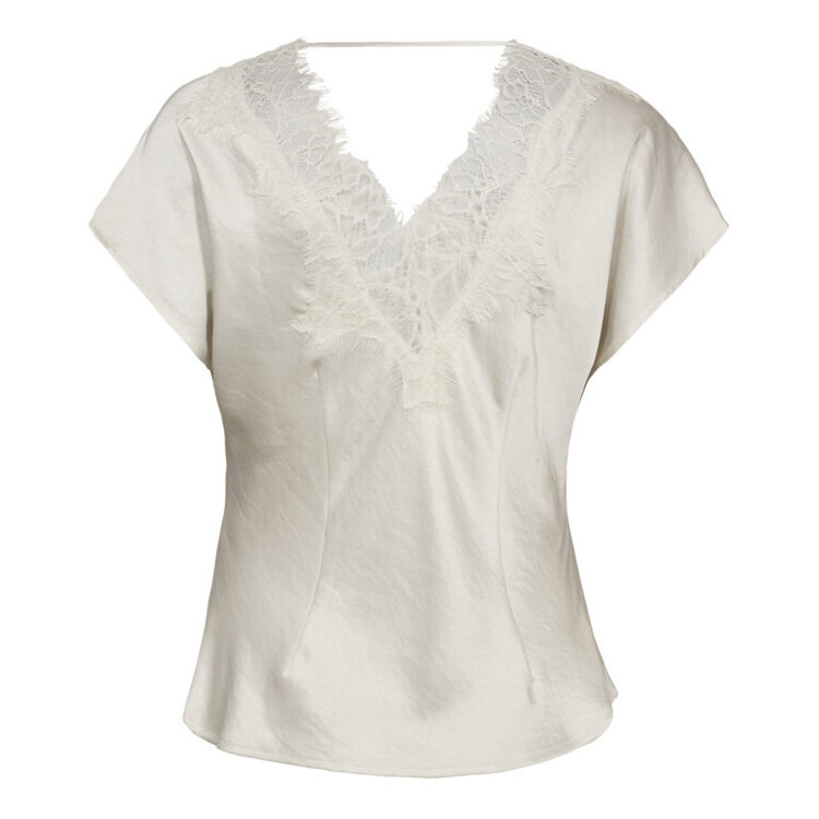 Co'Couture IdunCC Lace SS Blouse off White