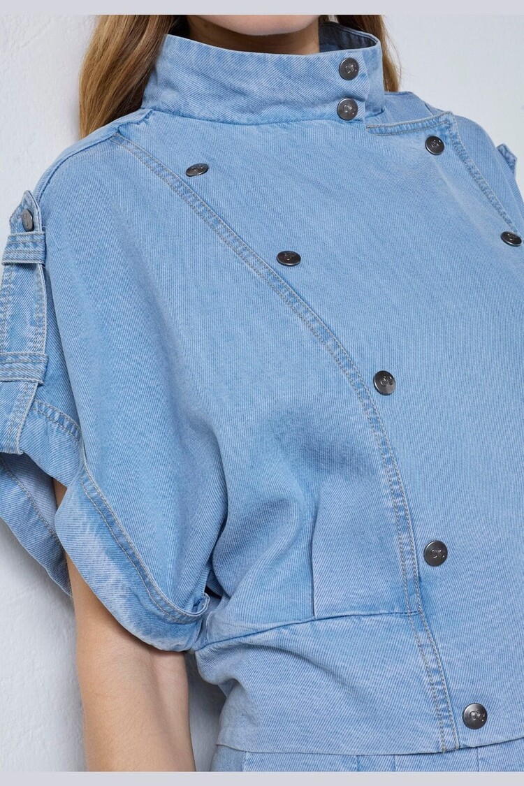 Co'Couture TillyCC Vest Fade Denim