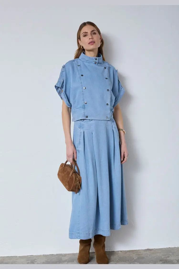Co'Couture TillyCC Vest Fade Denim