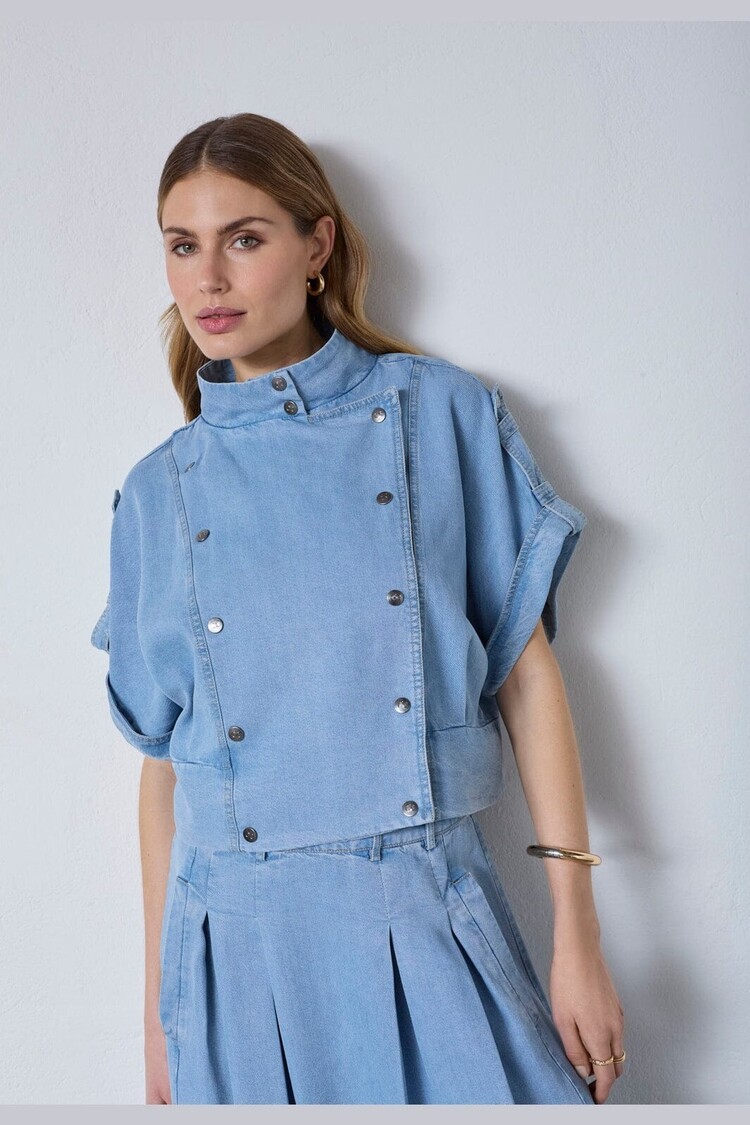 Co'Couture TillyCC Vest Fade Denim