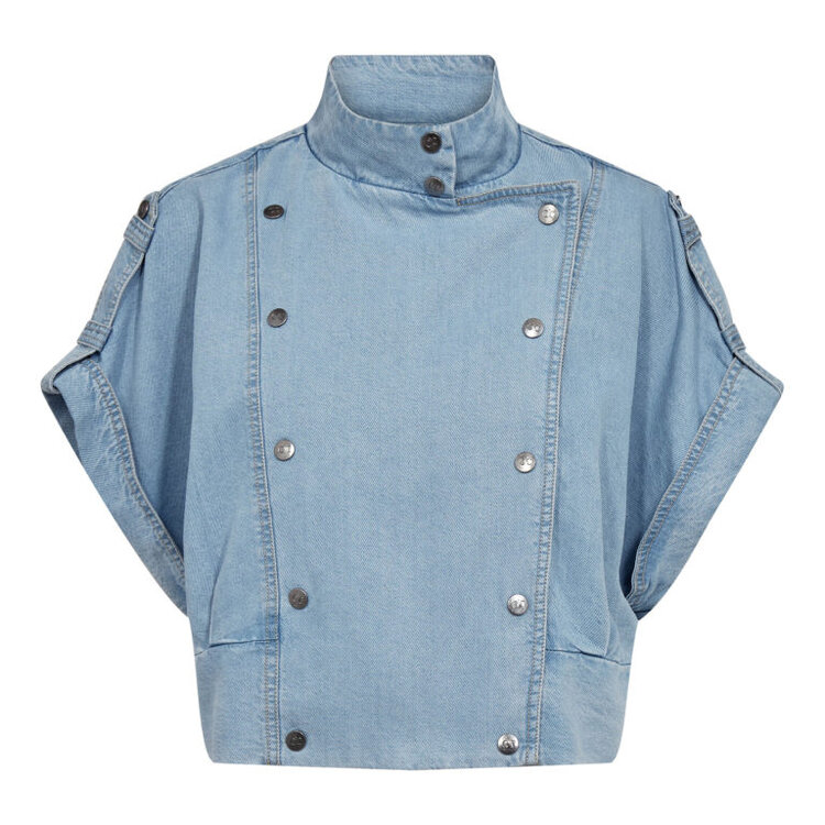 Co'Couture TillyCC Vest Fade Denim