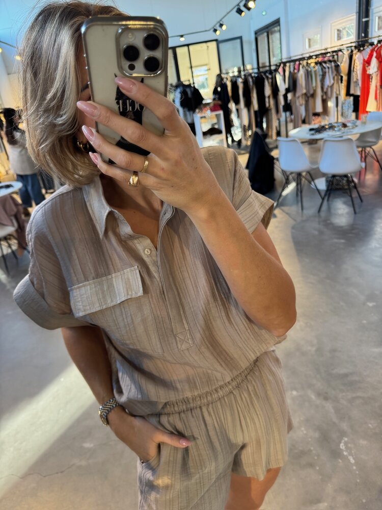 Co'Couture ReggieCC Top Taupe