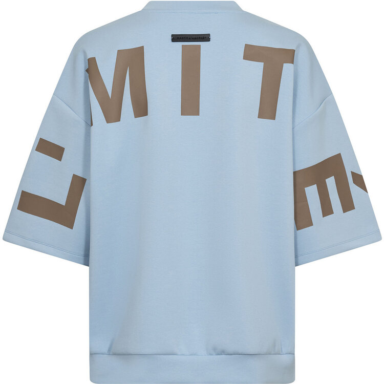 Haute L'Amitié Maxi Split SS Logo Sweat Pale Blue