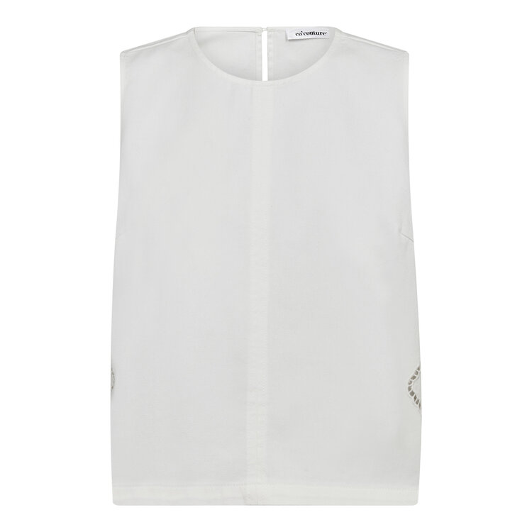 Co'Couture ColetteCC Embroidery Top Off-White