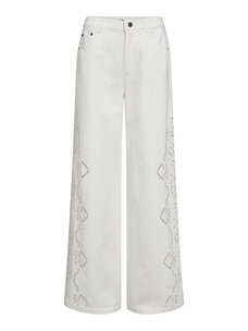 Co'Couture ColetteCC Embroidery LL Pant Off White