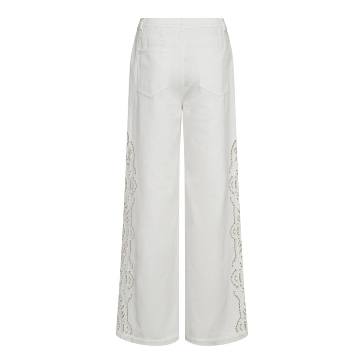 Co'Couture ColetteCC Embroidery LL Pant Off White