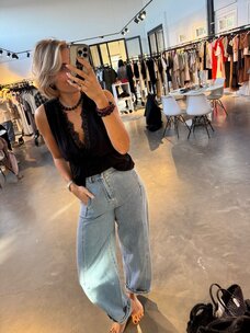 Co'Couture SunnyCC Lace Top Black