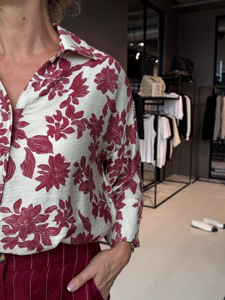 MSCH Vildana 3/4 Shirt AOP Rhubarb/Flower