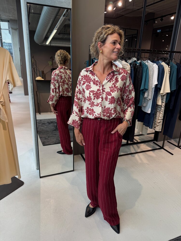 MSCH Vildana 3/4 Shirt AOP Rhubarb/Flower