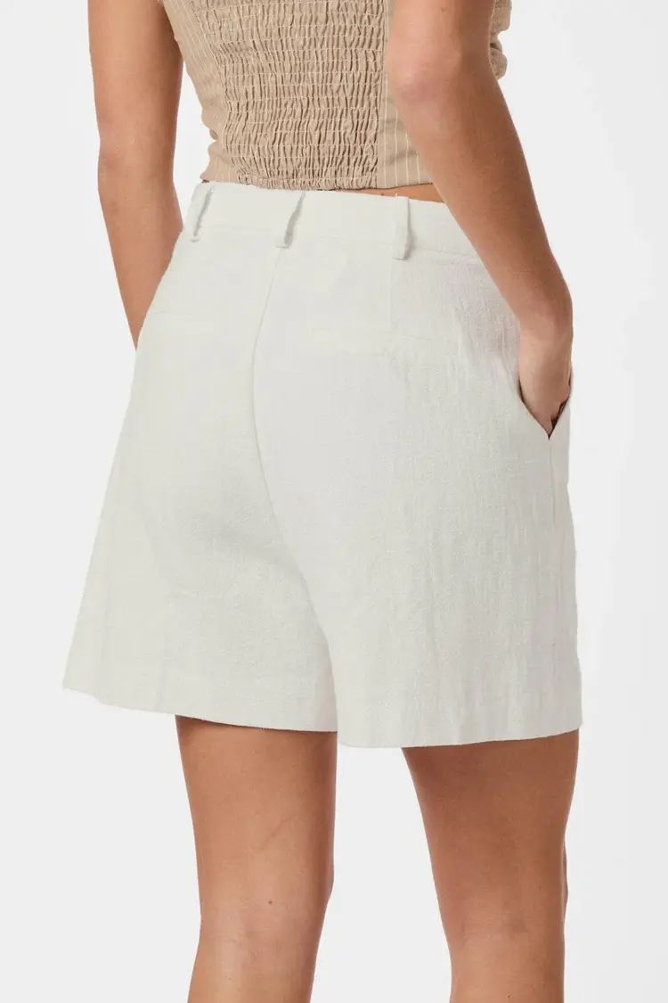 Neo Noir Sega Ramie Shorts Off White