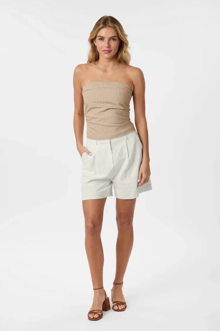 Neo Noir Sega Ramie Shorts Off White