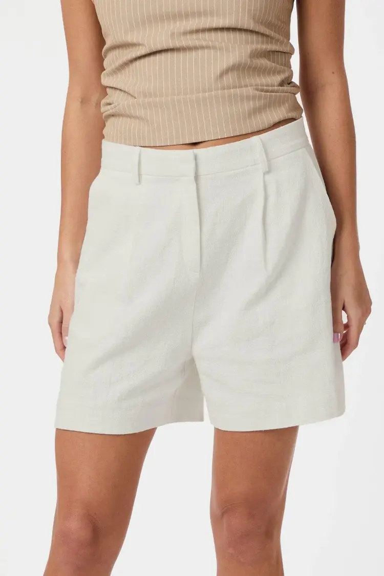 Neo Noir Sega Ramie Shorts Off White