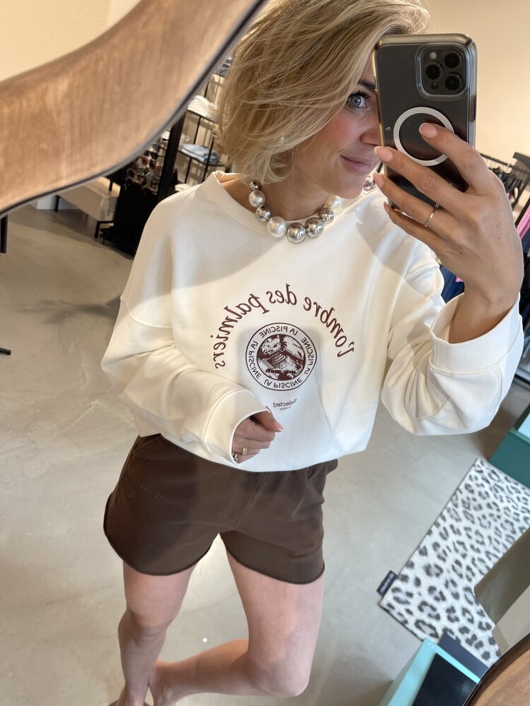 Selected Femme Elisa Ls Sweat Egret/Potters Clay