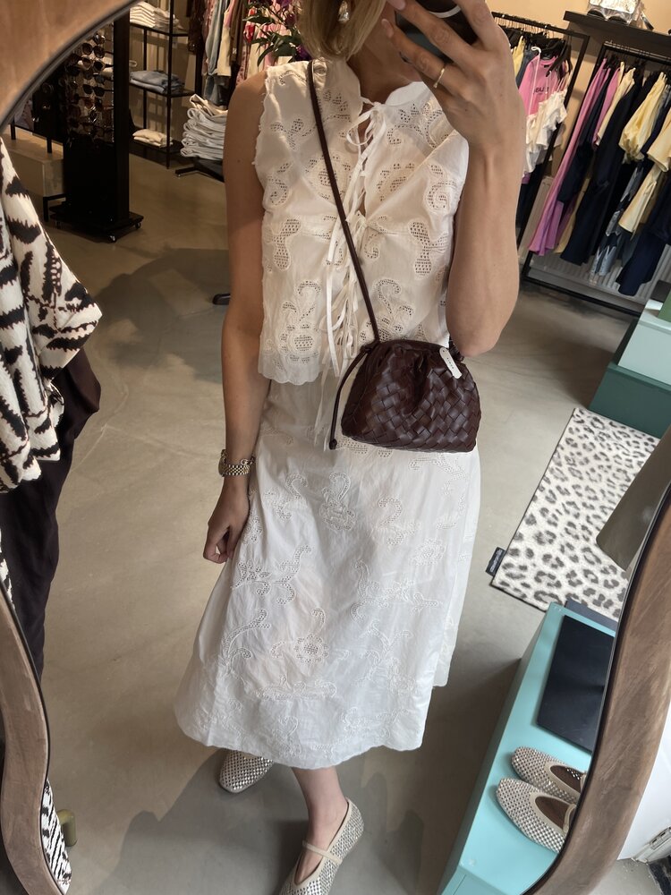 Rouge Edit Ameline HW Ankle Skirt/1 Cloud Dancer