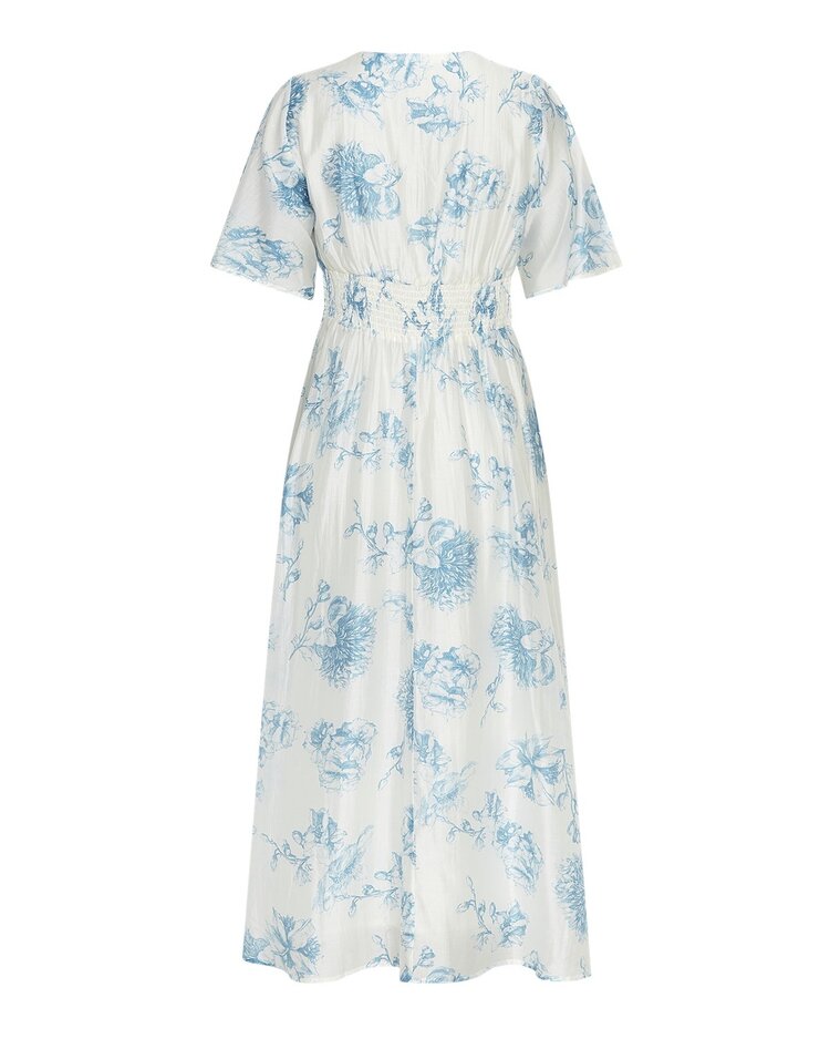 MSCH Evangelia 2/4 Dress Aop M Blue Flower