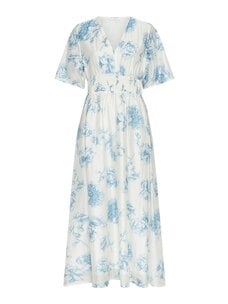 MSCH Evangelia 2/4 Dress Aop M Blue Flower
