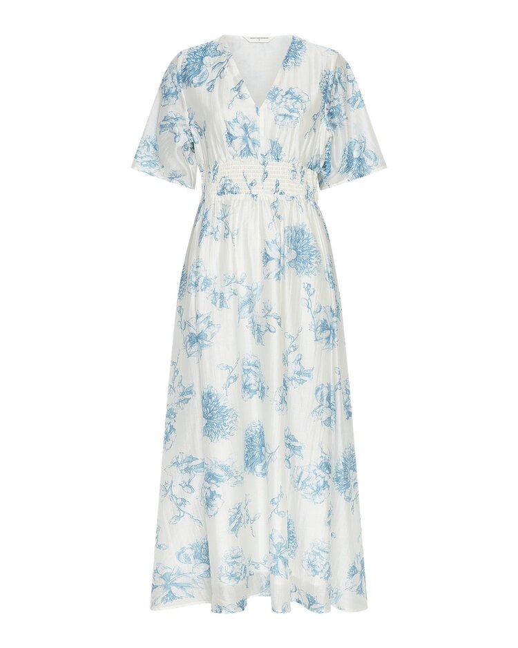 MSCH Evangelia 2/4 Dress Aop M Blue Flower