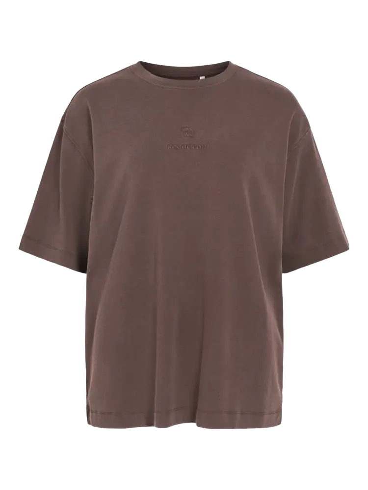 Rouge Edit Sophie 2/4 O-Neck Oversized Tee Seal Brown