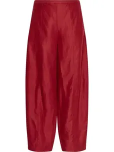 Selected Femme Barrel Carmen HW Cropped Pant Cherry Mahogany