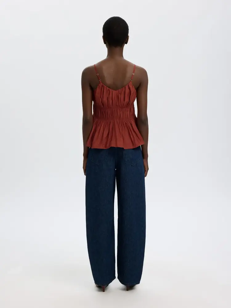 Selected Femme Jackie Strap Top B Cherry Mahogany