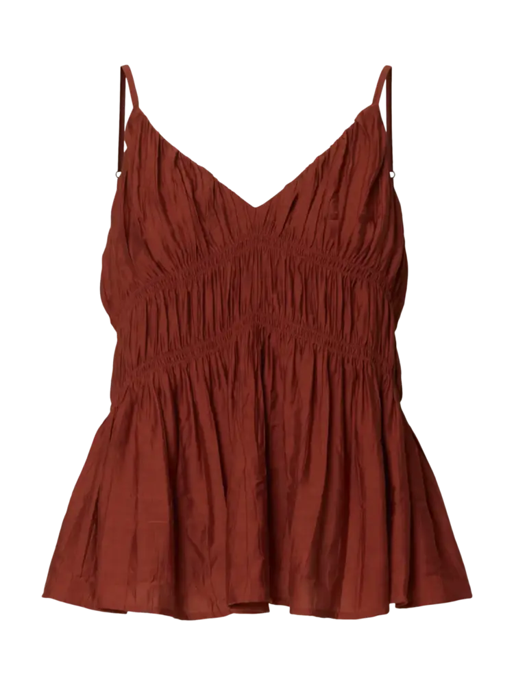 Selected Femme Jackie Strap Top B Cherry Mahogany