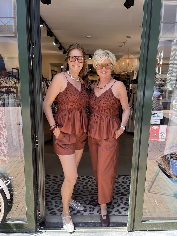 Selected Femme Barrel Carmen HW Cropped Pant Cherry Mahogany