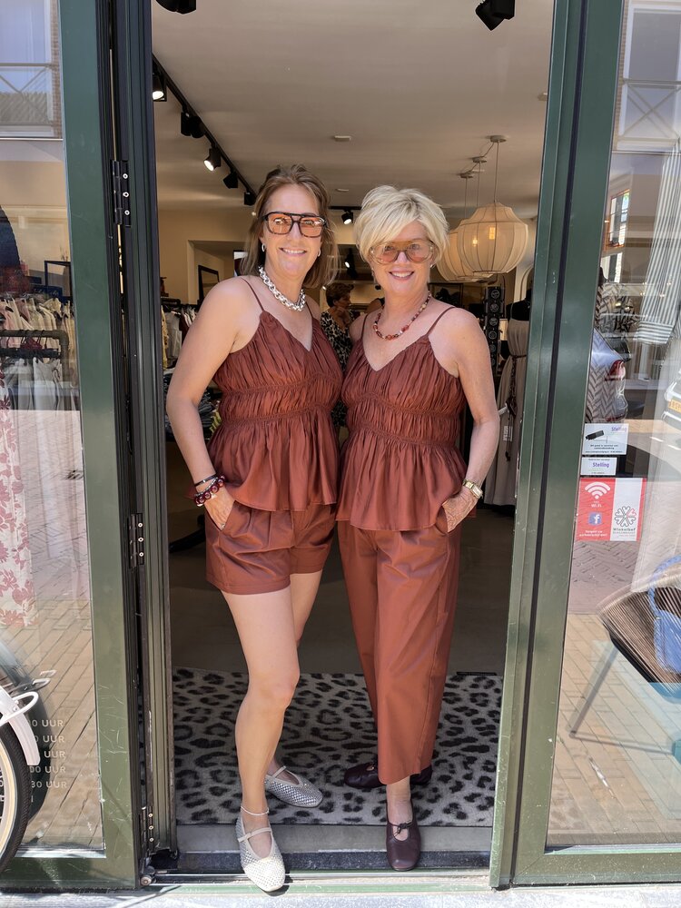 Selected Femme Barrel Carmen HW Cropped Pant Cherry Mahogany