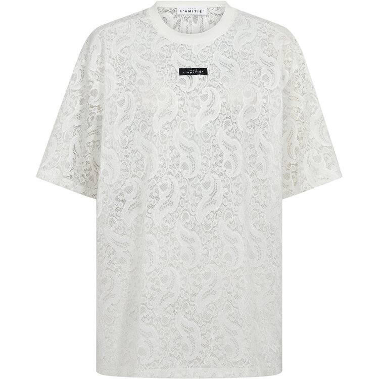 Haute L'Amitié Summer Lace Loose Tee White