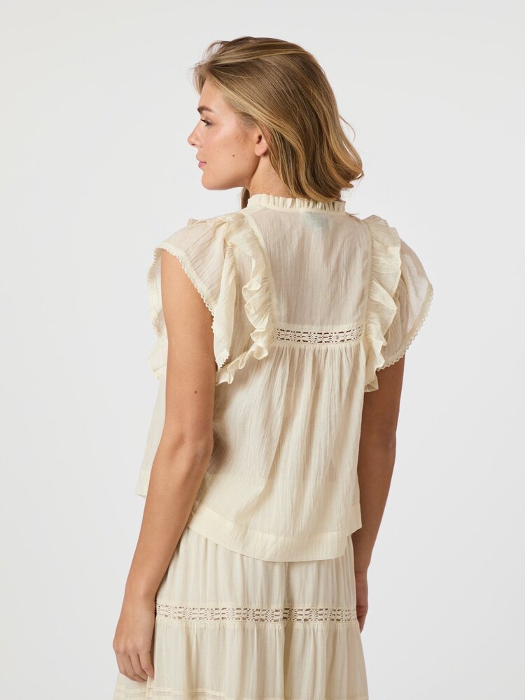 Neo Noir Jayla S Voile Top Butter Yellow