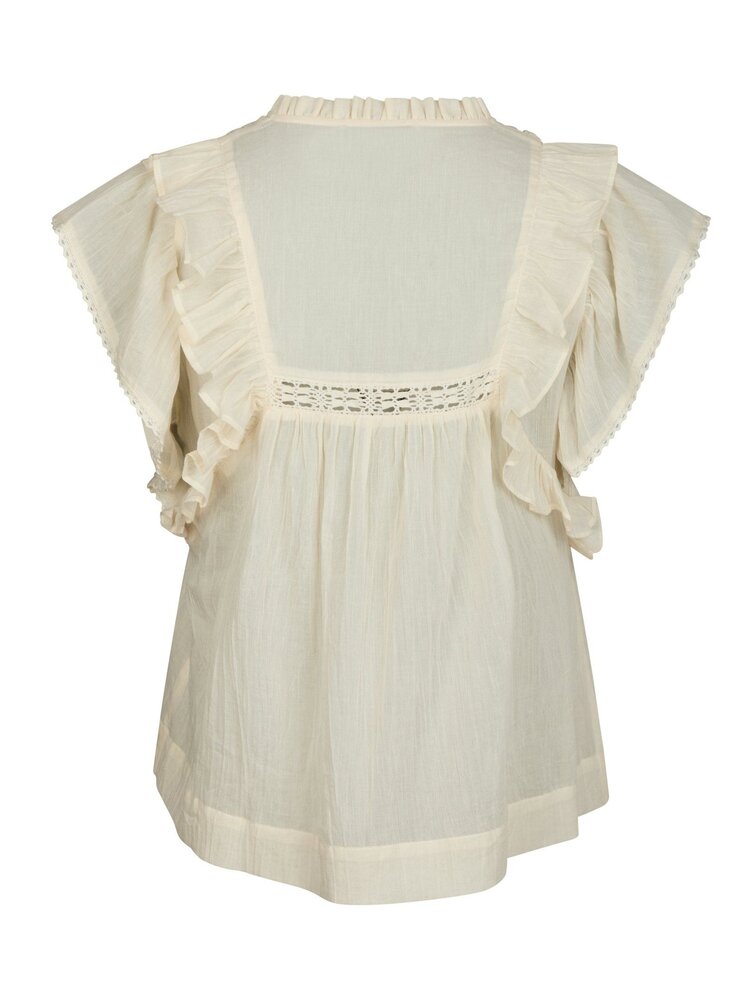 Neo Noir Jayla S Voile Top Butter Yellow