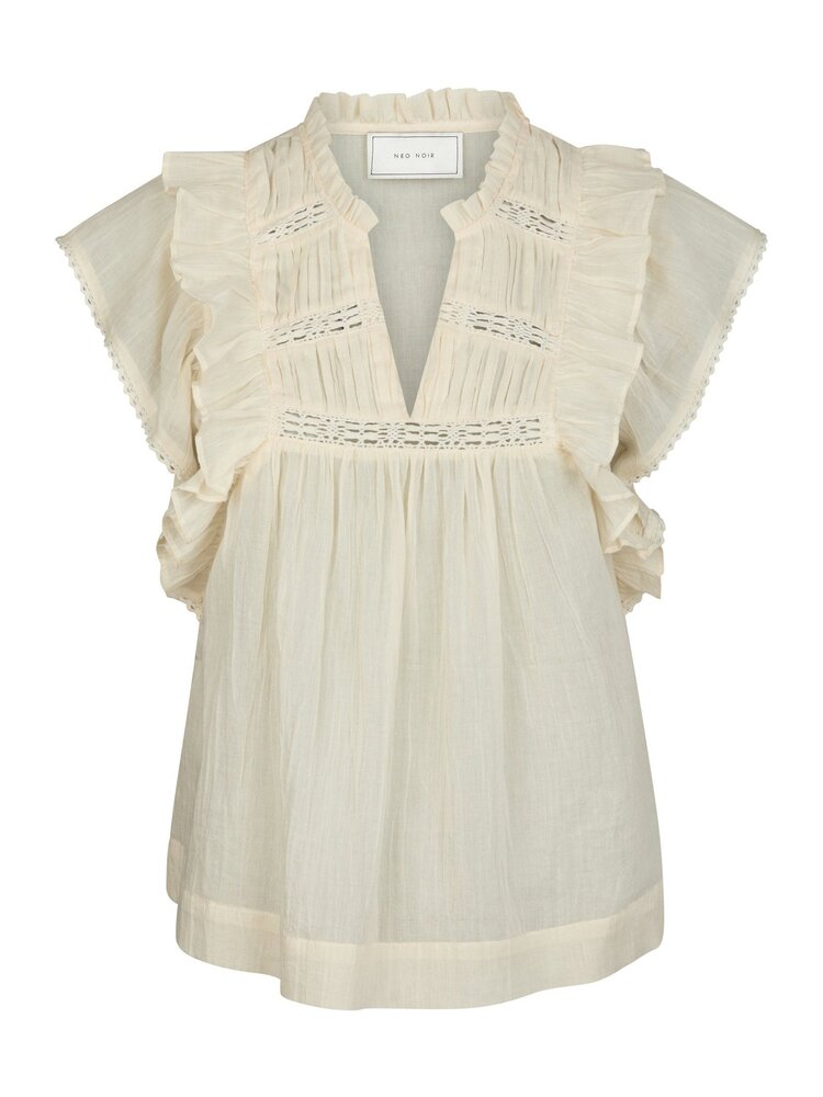 Neo Noir Jayla S Voile Top Butter Yellow