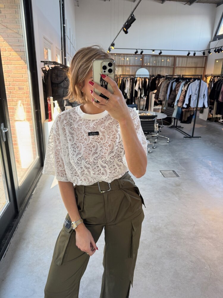 Haute L'Amitié Summer Lace Loose Tee White