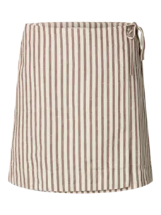 Selected Femme Johanne MW Short Wrap Skirt B Egret/Cherry Mah