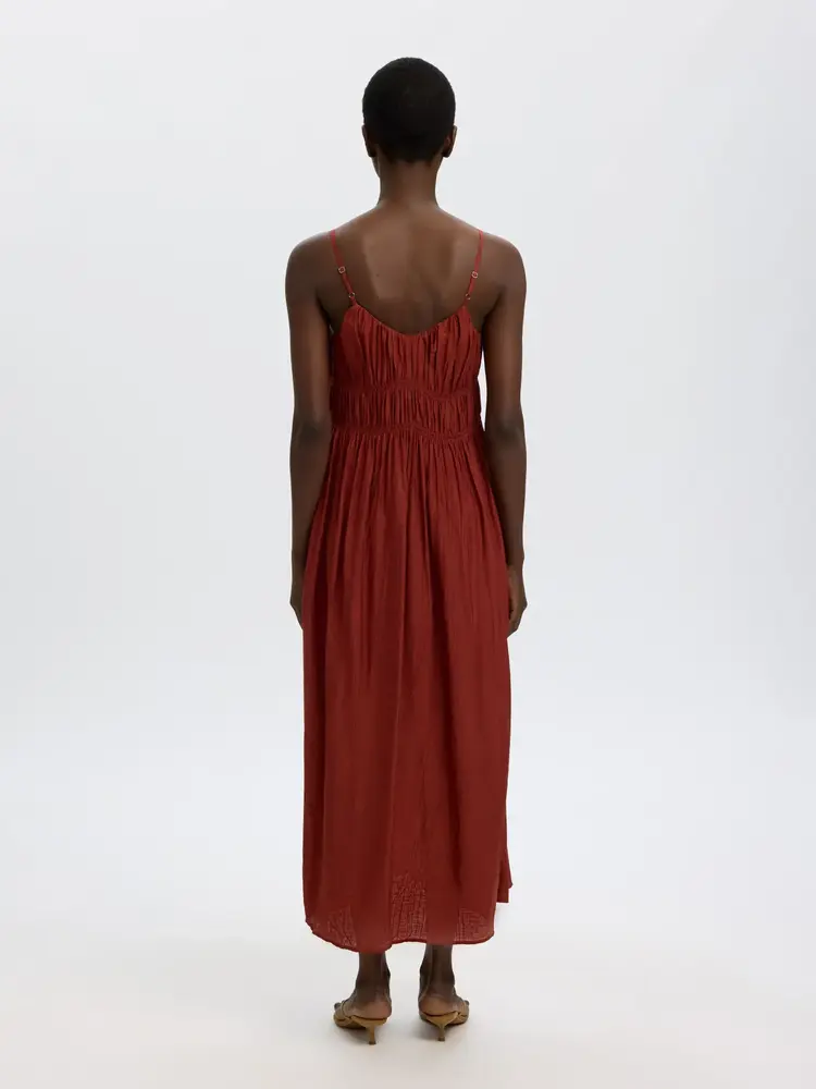 Selected Femme Jackie Regular Strap Ankle Dress B Cherry Mahogany