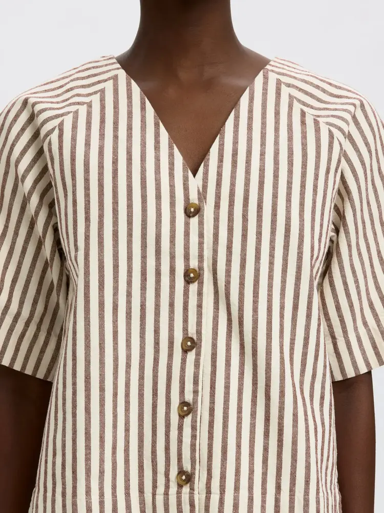 Selected Femme Johanne Relaxed 2/4 Shirt B Egert/Cherry  Mah