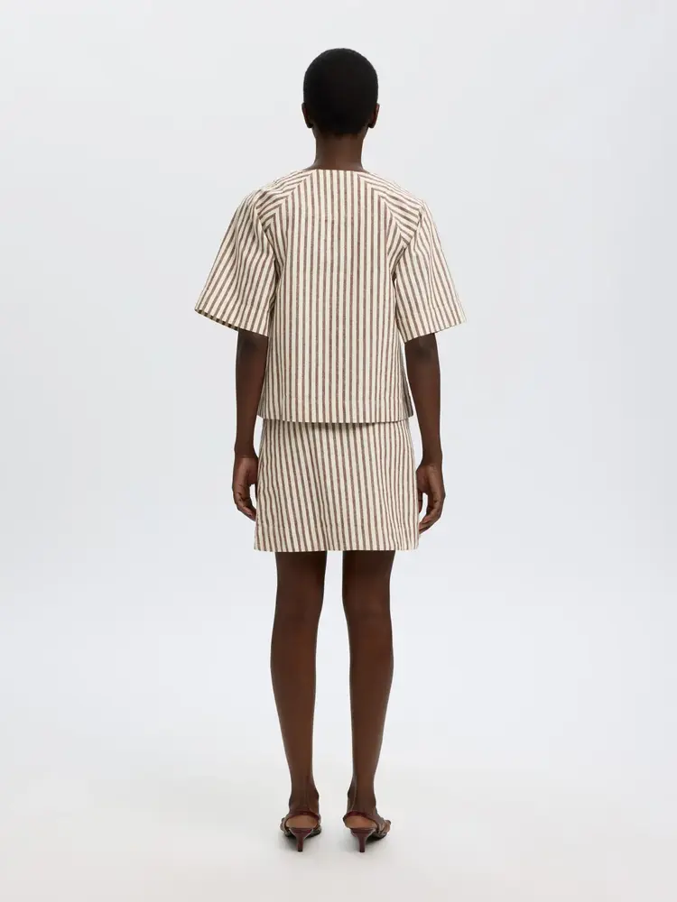 Selected Femme Johanne Relaxed 2/4 Shirt B Egert/Cherry  Mah