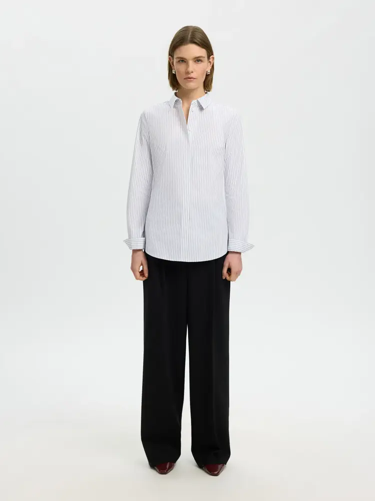 Selected Femme Romie LS Striped Fitted Shirt Noos