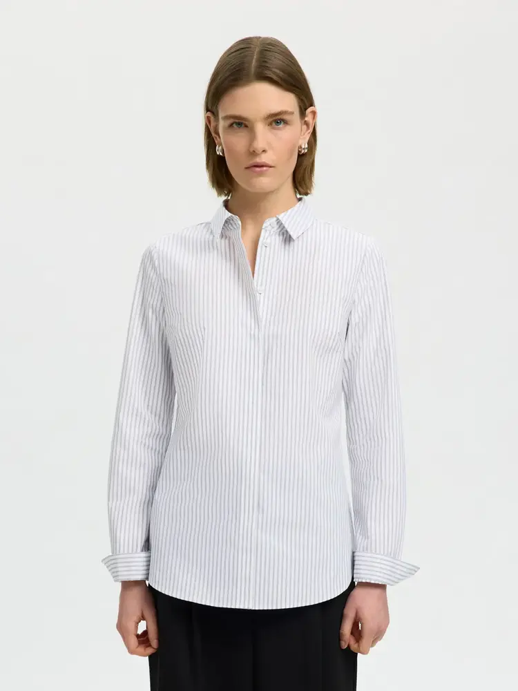 Selected Femme Romie LS Striped Fitted Shirt Noos