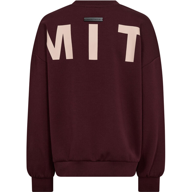 Haute L'Amitié Maxi Split Logo Sweat Wine